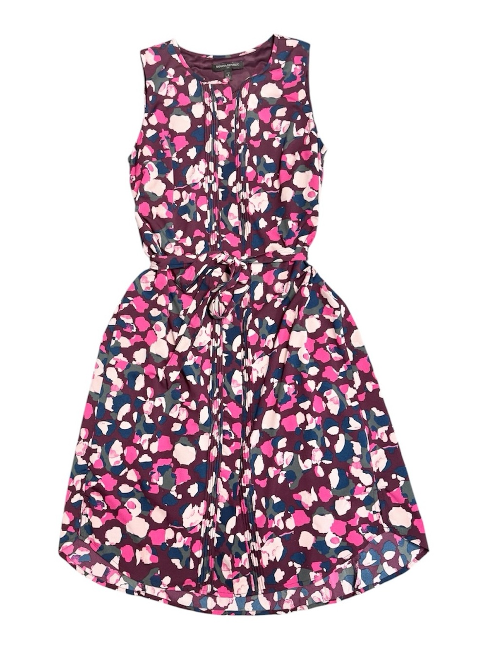 Banana Republic Sleeveless Midi Dress in Berry Multi Print size 4 petite